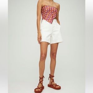 Gimaguas bestia knitted strapless top